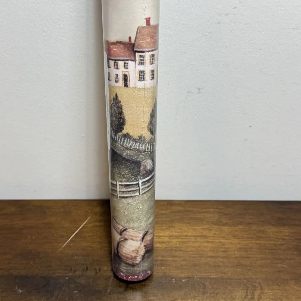 Vintage Wallpaper Boarder Primative Country Village Wide 14” NOS Prepasted 5yd